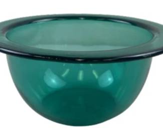 Green Rimmed Glass Bowl
