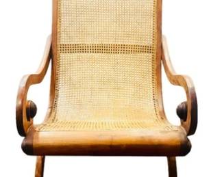Plantation Chair - Carved with Cane