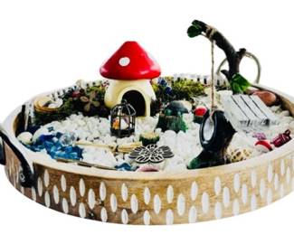 Fairy Garden Filled With Miniatures - Re-arrange As You Like!
