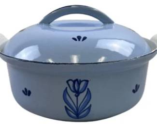 Vintage Dru Of Holland Covered Casserole Baking Dish - Cast Iron - 1960s