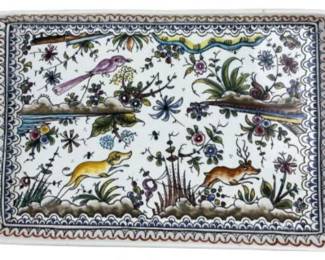 Arler Coimbra Unique Hand-painted Tray/ Portuguese Ceramics