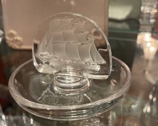 Lalique Crystal trinket dish
