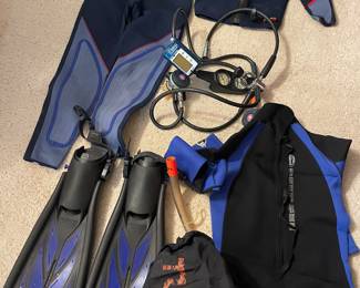 Suba Diving wet suits and gear