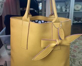 MSC leather handbag