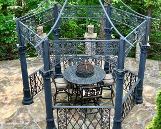 Wrought iron gazebo