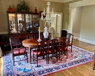 Chinese rosewood dining table and chairs