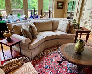 Contemporary Henredon curved sofa