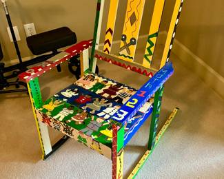 Chris Clark style painted chair