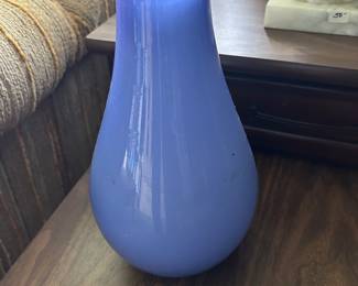 CRATE AND BARREL Cased Glass Purple Cayman Vase
