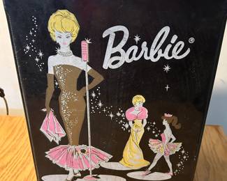 Vintage 1960s Black Vinyl Barbie Doll Case