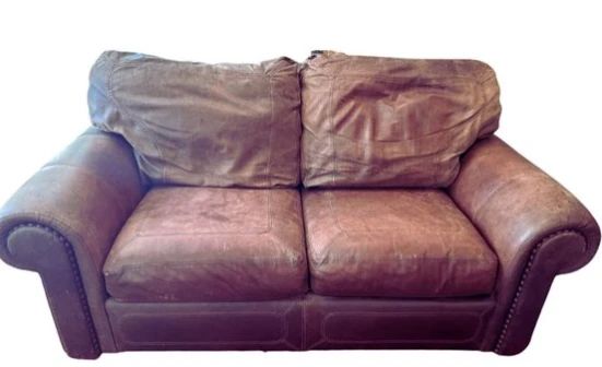 Stickley Santa Fe Leather Couch - 2 Seats. There is also a Stickley Santa Fe Leather Couch with 3 Seats that is worthy of the minor repairs needed.