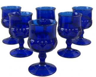 Cobalt Indiana Glass Cordials