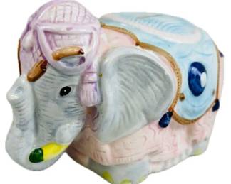 Elephant Piggy Bank- Pink And Blue