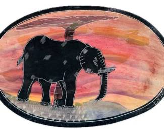 Elephant Oval Plate