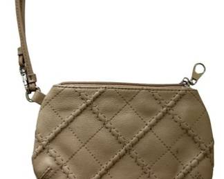 Stone Mountain Tan Crisscross Stitched Clutch