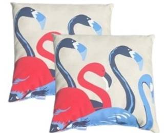 Hampton Bay Outdoor Pillows - There are two sets of 2 in the auction