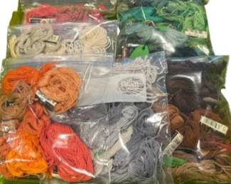 Needlepoint Yarns - There are 2 lots with multiple colors in the auction