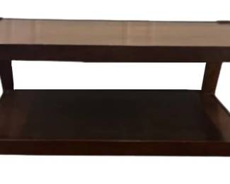 Mahogany Coffee Table With Slanted Legs