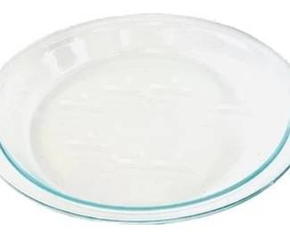 Glass 9" Pie Plate - Signed "Fire King - Made In USA