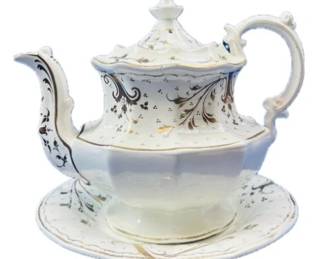 Vintage English Teapot & Matching Saucer