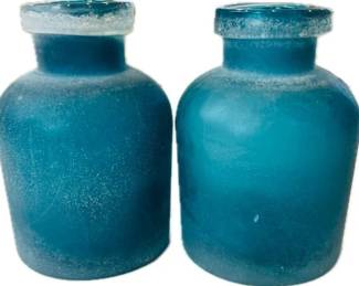 Sea Glass Decorative 8" Bottles