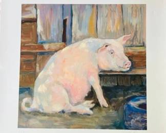 Limited Edition Print Of Pig - Signed By Artist, Britt Bair - # 2 Of 2