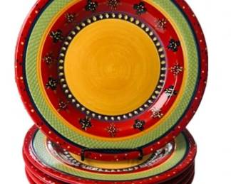 Corsica Rumba Pottery Dinner Plates