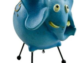 Blue Elephant Piggy Bank On Stilts!