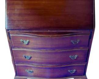 Bowfront Chest With Hidden Secretary