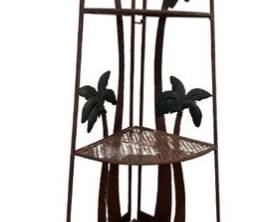 Wrought Iron Corner 3 Tiered Plant Stand