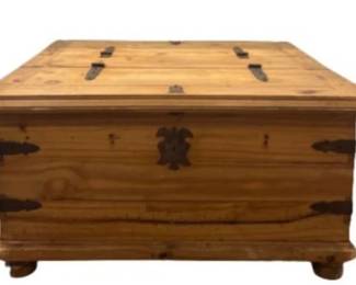 Vintage Wooden Coffee Table With Two Storage Areas
