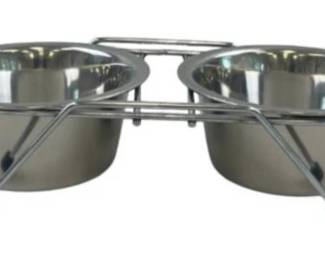 EveryYay Better Together Stainless Steel Cat Double Diner, 1 Cup