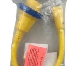 Straight Adapter To A 30a-125v Plug From A 15a-125v Straight Blade Receptacle