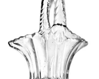 Vintage American Glass Basket Posy Vase