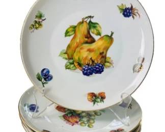 Porcelain Plates - Signed "Toscport Czechoslovakia"