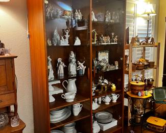 Teak Lighted China Cabinet