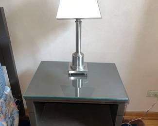 Side Table and Lamp