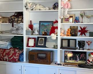Lots of things on shelves through the whole house