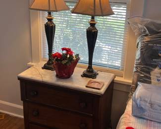 Matching side board and lamps