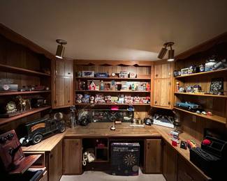 The Den!
Vintage phone, cars, and Taz Devil collection