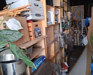 These wooden shelves and the contents are all for Sale