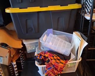 Containers of Art supplies