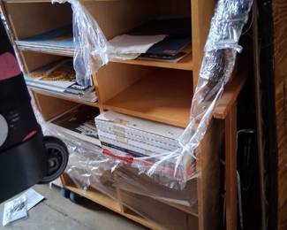 Mobile shelves with wheels