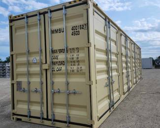 One Way Use 2024 40' High Cube Storage Container, APPROX 102" TALL X 96" WIDE X 40' DEEP | MMSU4001527 | Yellow