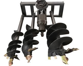 UNUSED 2024 Greatbear Skid Steer Auger with 3 bits in 9'', 12'', 18''