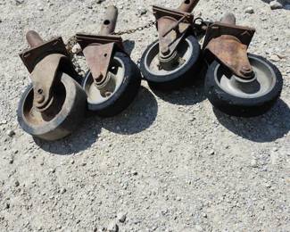 Industrial Heavy Duty Steel Caster Wheel Set for scaffolding