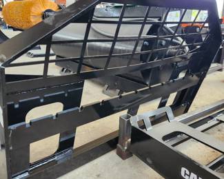 Unused Skid Steer Forklift Fork Extensions with Mounting Frame