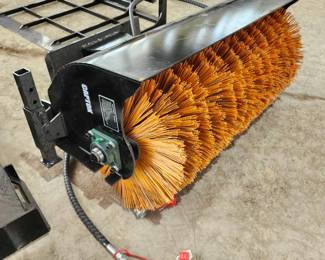Unused MINI Skid Steer Hydraulic Angle Broom Attachment 