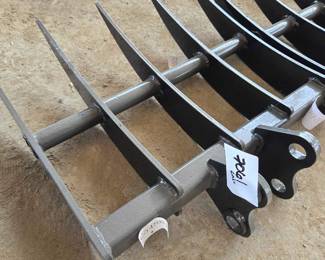 Unused Mini Excavator Rake Attachment