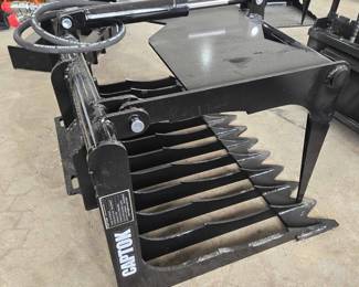 Unused MINI Captok CK-HWG44C Skid Steer Wood Grabber Attachment